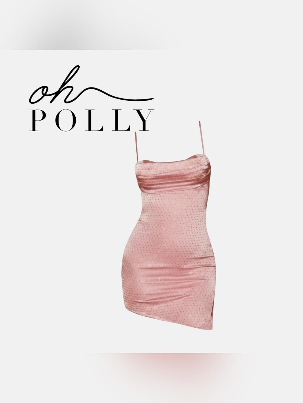 NWT Oh Polly Pink Bling Regal Fantasy Assymetrical Dress - Picture 14 of 14